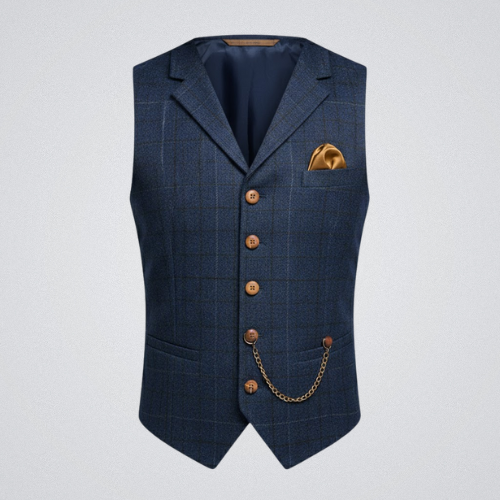 Samuel | Tailored Textured Waistcoat with Lapel Collar