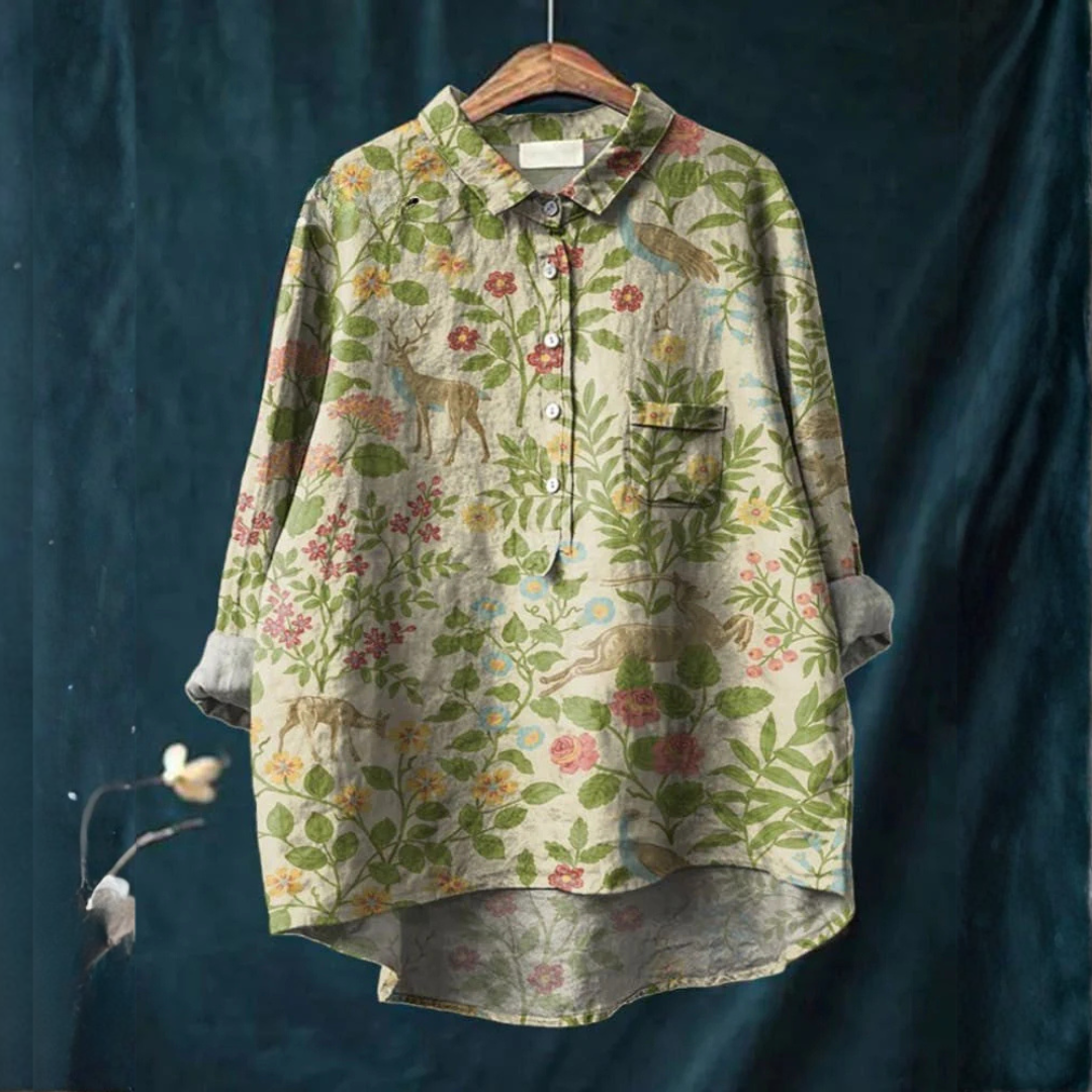 Elena | Vibrant Lightweight Patterned Blouse