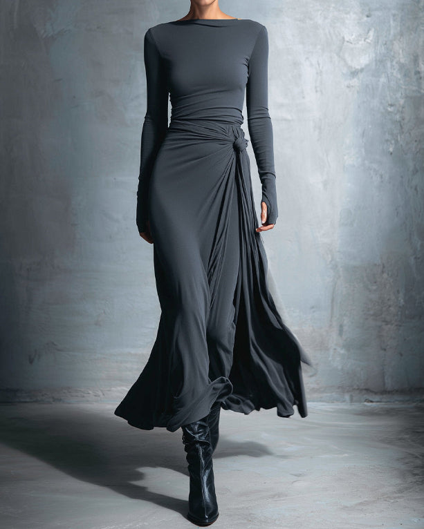 Vittoria | Elegant Maxi Dress with Knot Detail