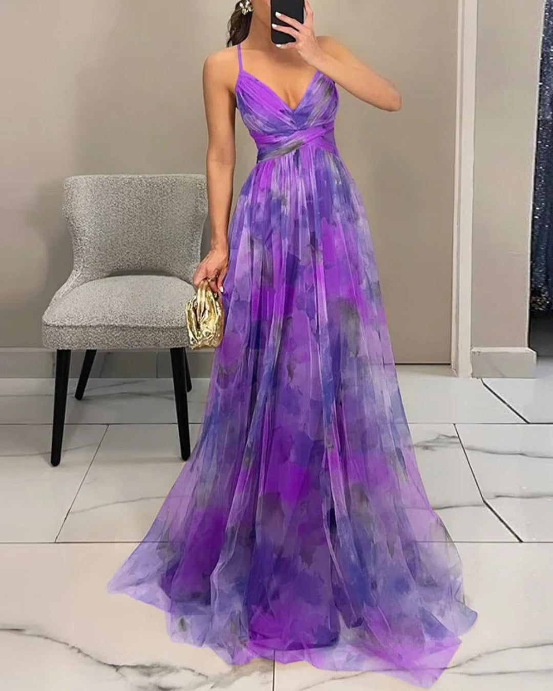 Valentina | Enchanting Maxi Dress with Floral Print
