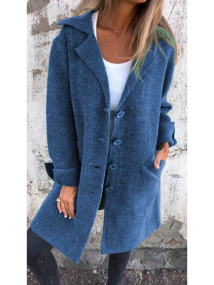 Ella | Elegant Lapel Button-Front Coat