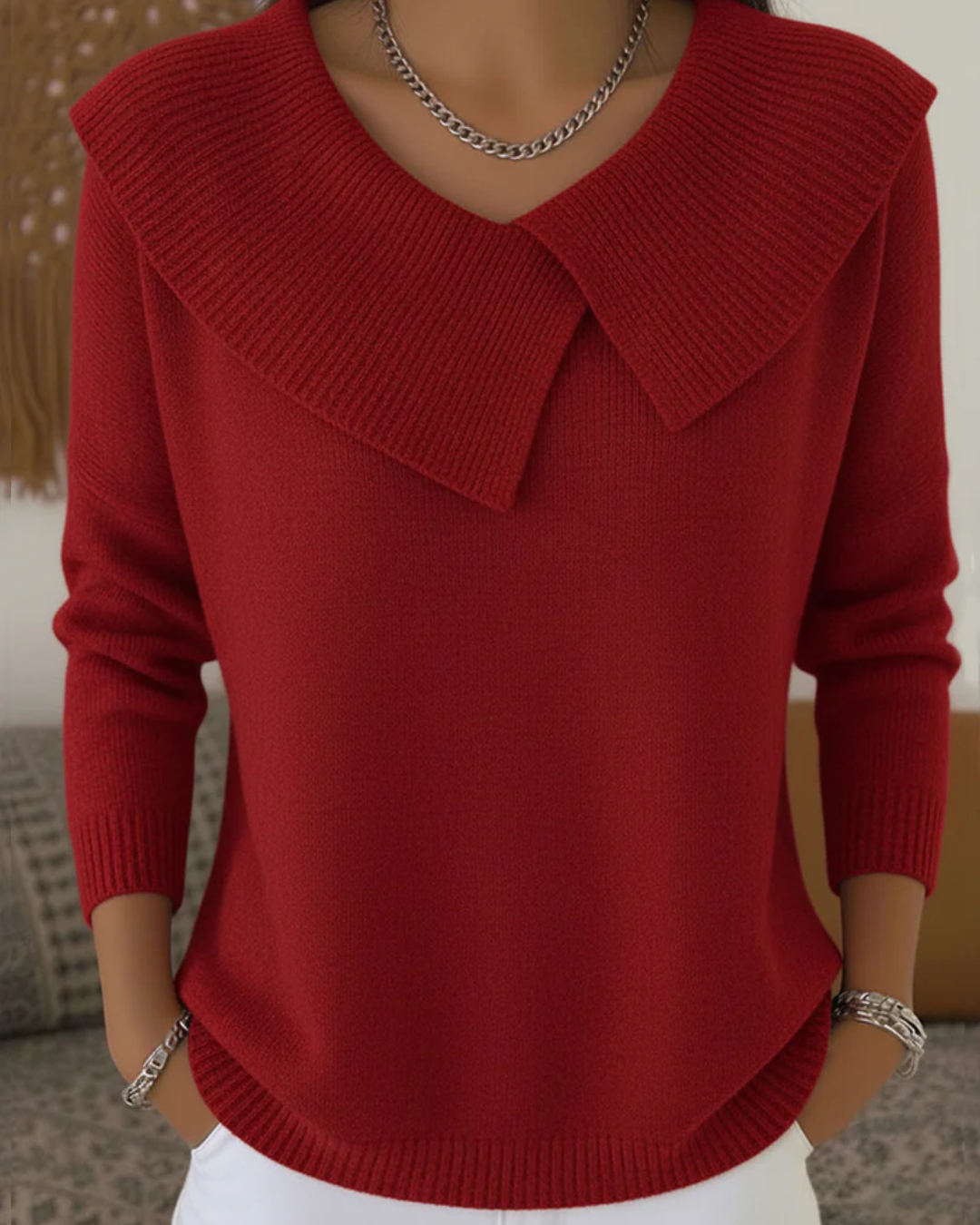 Lucia | Warm Jumper with Soft Collar