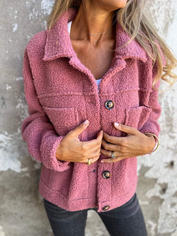 Lilian | Cosy Textured Button-Down Jacket