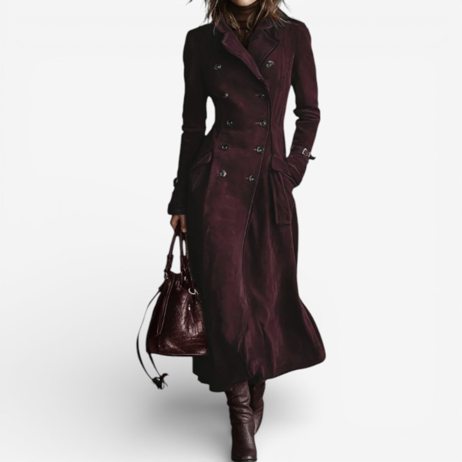Nathaly | Trench Coat from Soft Suede