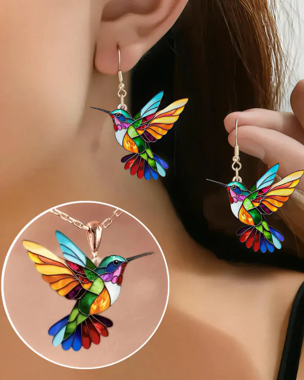 Maria | Hummingbird Necklace & Earrings