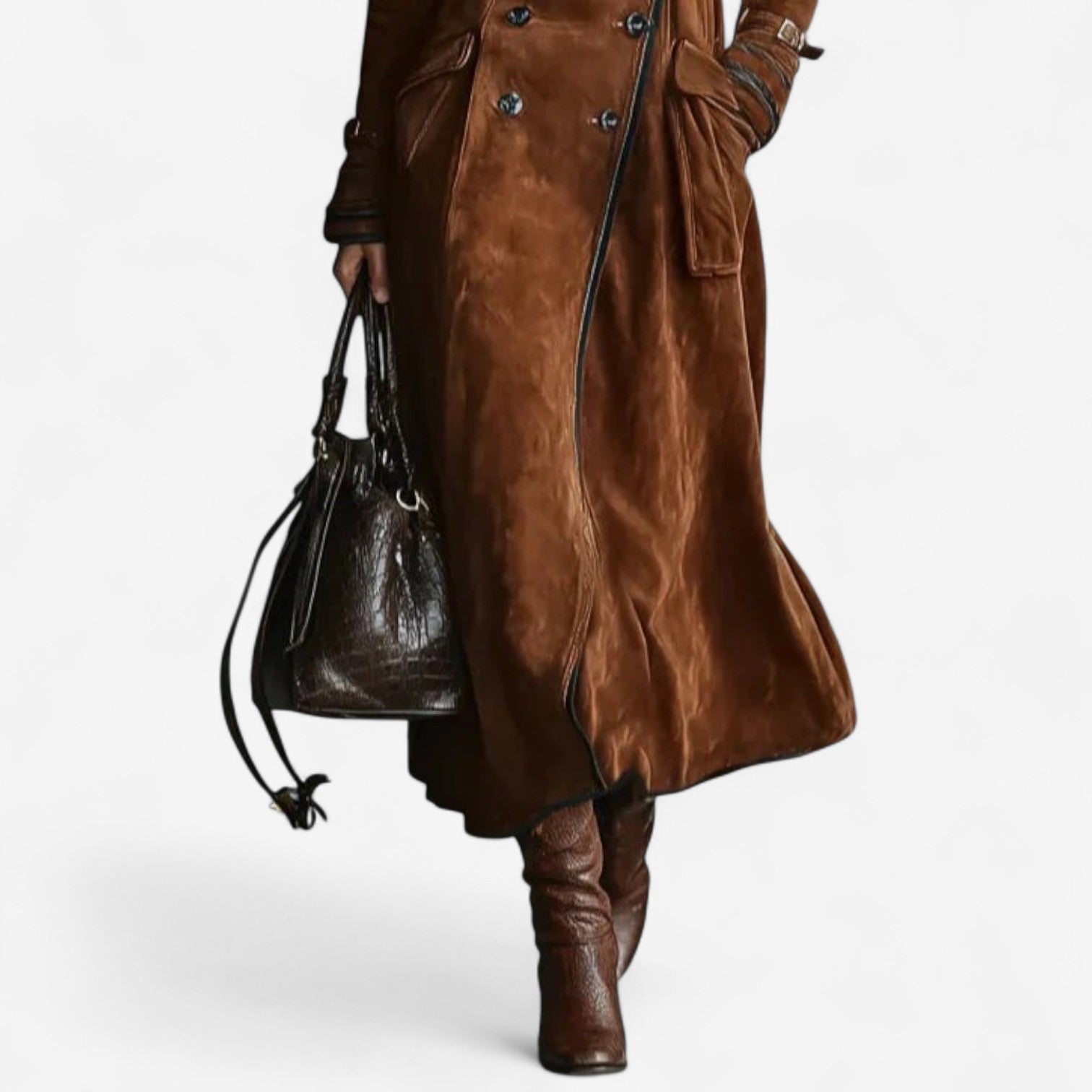 Nathaly | Trench Coat from Soft Suede